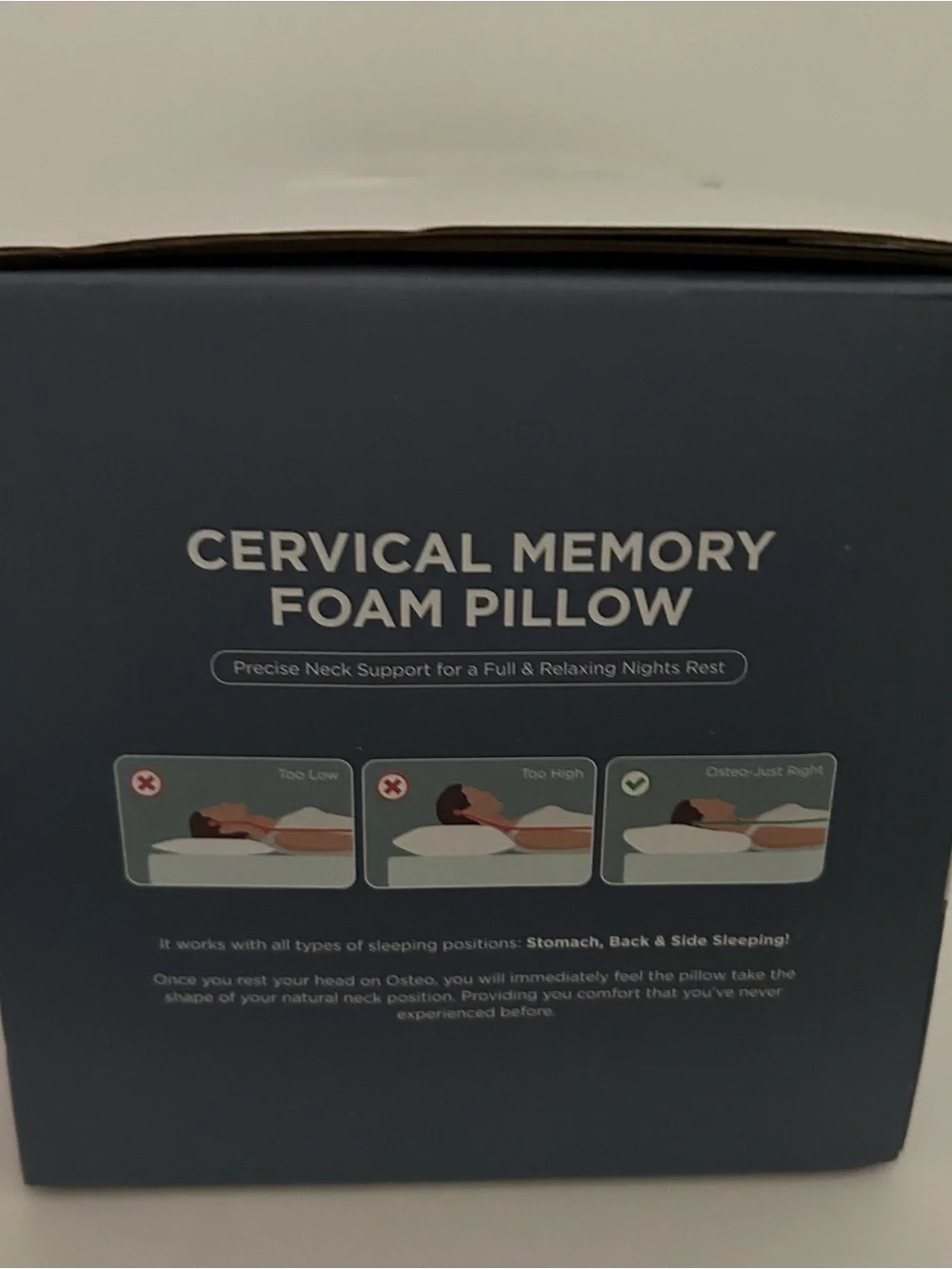 Contour Memory Foam Pillow - White Neck Support